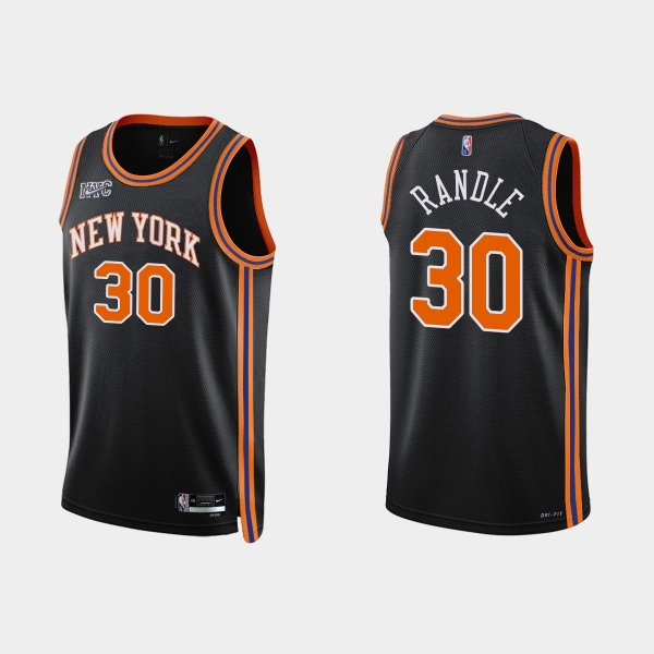 New York Knicks #30 Julius Randle 2021-22 NBA 75th Anniversary City Black Jersey