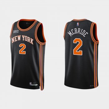 New York Knicks #2 Miles McBride 2021-22 NBA 75th Anniversary City Black Jersey