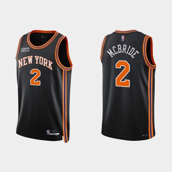 New York Knicks #2 Miles McBride 2021-22 NBA 75th Anniversary City Black Jersey