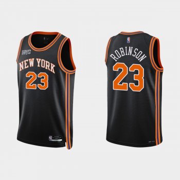 New York Knicks #23 Mitchell Robinson 2021-22 NBA 75th Anniversary City Black Jersey