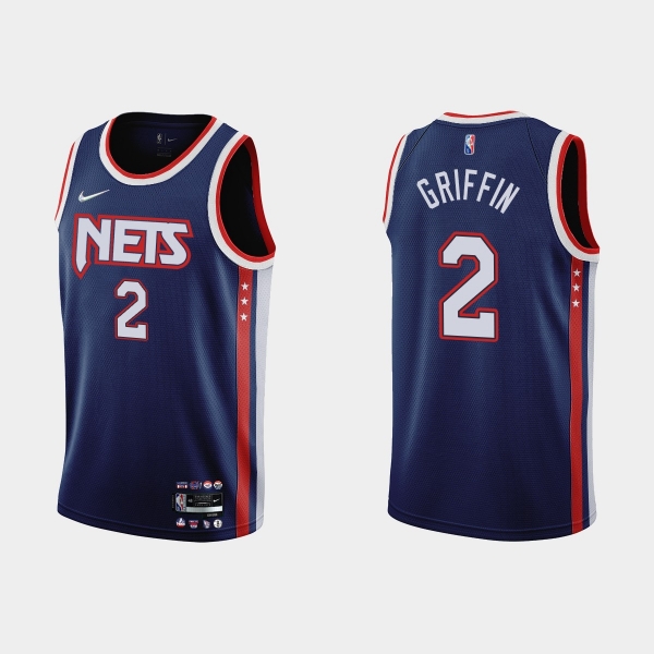 Brooklyn Nets #2 Blake Griffin 2021-22 NBA 75th Anniversary City Navy Jersey