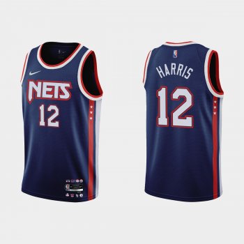 Brooklyn Nets #12 Joe Harris 2021-22 NBA 75th Anniversary City Navy Jersey