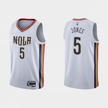 New Orleans Pelicans #5 Herbert Jones 2021-22 NBA 75th Anniversary City White Jersey