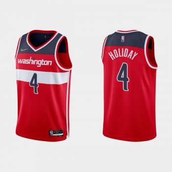 Washington Wizards Aaron Holiday #4 Nike 2021/22 75th Anniversary Diamond Red Jersey Icon