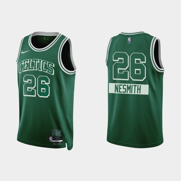 Celtics Aaron Nesmith #26 Nike City Edition 75th Anniversary Green Jersey