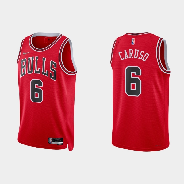 Chicago Bulls Alex Caruso #6 Nike 2021/22 75th Anniversary Diamond Red Jersey Icon