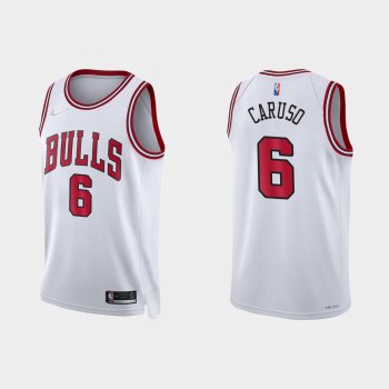 Chicago Bulls Alex Caruso #6 Nike 2021/22 75th Anniversary Diamond White Jersey Association