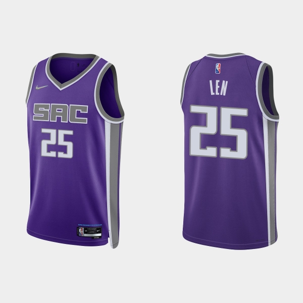 Sacramento Kings Alex Len #25 Nike 2021/22 75th Anniversary Diamond Purple Jersey Icon