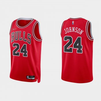 Chicago Bulls Alize Johnson #24 Nike 2021/22 75th Anniversary Diamond Red Jersey Icon