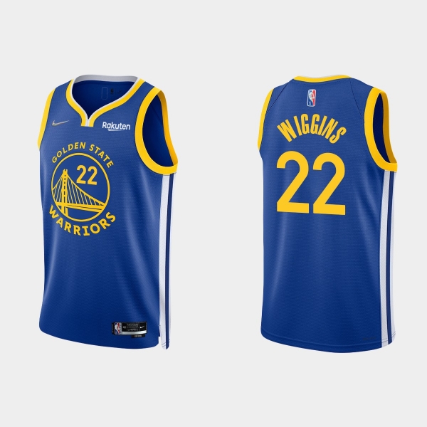 Golden State Warriors Andrew Wiggins #22 Nike 2021/22 75th Anniversary Diamond Royal Jersey Icon