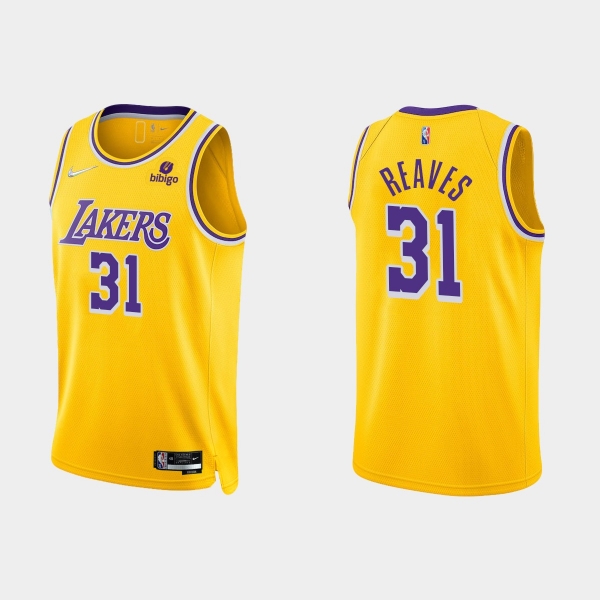 Los Angeles Lakers Austin Reaves #31 Nike 2021/22 75th Anniversary Diamond Gold Jersey Icon