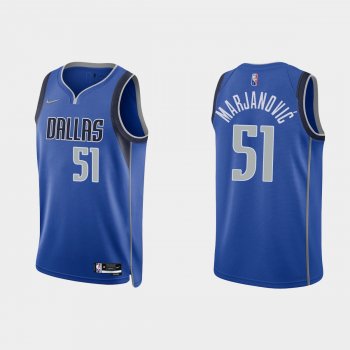 Dallas Mavericks Boban Marjanovic #51 Nike 2021/22 75th Anniversary Diamond Blue Jersey Icon