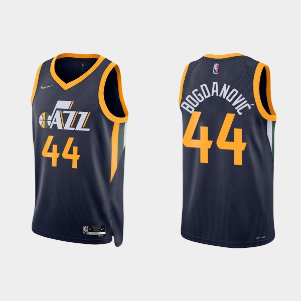 Utah Jazz Bojan Bogdanovic #44 Nike 2021/22 75th Anniversary Diamond Navy Jersey Icon