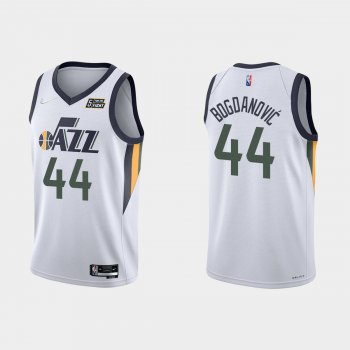 Utah Jazz Bojan Bogdanovic #44 Nike 2021/22 75th Anniversary Diamond White Jersey Association