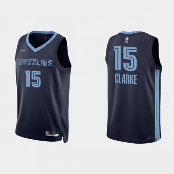 Memphis Grizzlies Brandon Clarke #15 Nike 2021/22 75th Anniversary Diamond Navy Jersey Icon