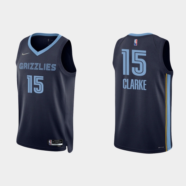 Memphis Grizzlies Brandon Clarke #15 Nike 2021/22 75th Anniversary Diamond Navy Jersey Icon