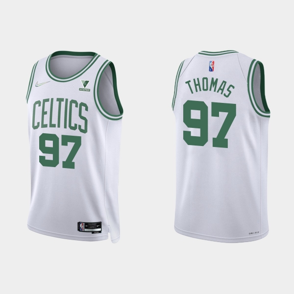 Boston Celtics Brodric Thomas #97 Nike 2021/22 75th Anniversary Diamond White Jersey Association