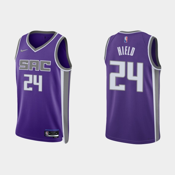 Sacramento Kings Buddy Hield #24 Nike 2021/22 75th Anniversary Diamond Purple Jersey Icon