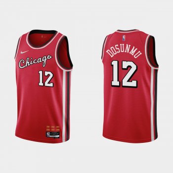 Chicago Bulls 75th Anniversary #12 Ayo Dosunmu Red City Jersey