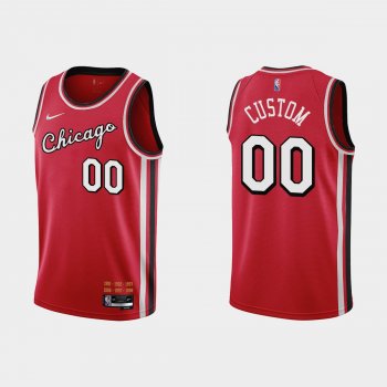 Chicago Bulls 75th Anniversary #00 Custom Red City Jersey