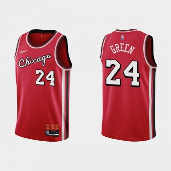 Chicago Bulls 75th Anniversary #24 Javonte Green Red City Jersey