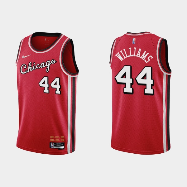 Chicago Bulls 75th Anniversary #44 Patrick Williams Red City Jersey