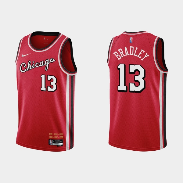 Chicago Bulls 75th Anniversary #13 Tony Bradley Red City Jersey