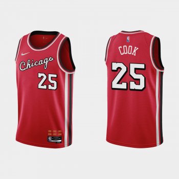 Chicago Bulls 75th Anniversary #25 Tyler Cook Red City Jersey