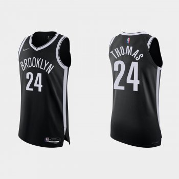 Brooklyn Nets Cameron Thomas #24 2021/22 75th Anniversary Diamond Black Authentic Jersey