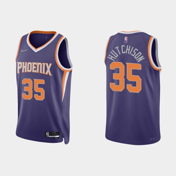 Phoenix Suns Chandler Hutchison #35 Nike 2021/22 75th Anniversary Diamond Purple Jersey Icon