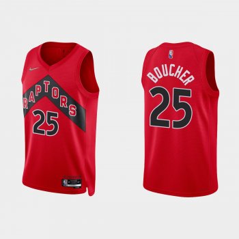 Toronto Raptors Chris Boucher #25 Nike 2021/22 75th Anniversary Diamond Red Jersey Icon