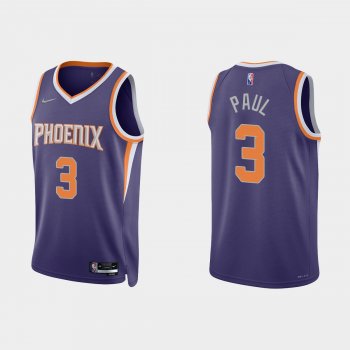 Phoenix Suns Chris Paul #3 Nike 2021/22 75th Anniversary Diamond Purple Jersey Icon