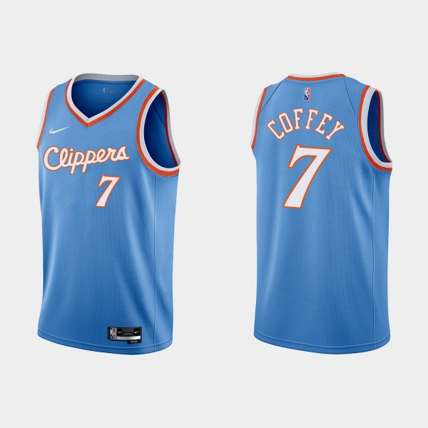 Los Angeles Clippers 75th Anniversary #7 Amir Coffey Blue City Jersey