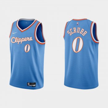 Los Angeles Clippers 75th Anniversary #0 Jay Scrubb Blue City Jersey