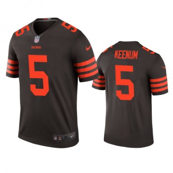 Cleveland Browns Case Keenum Brown Color Rush Legend Jersey