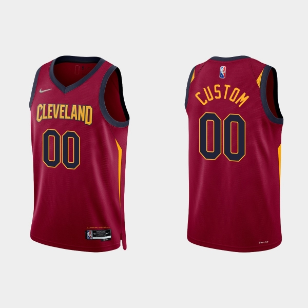 Cleveland Cavaliers Custom #00 Nike 2021/22 75th Anniversary Diamond Wine Jersey Icon