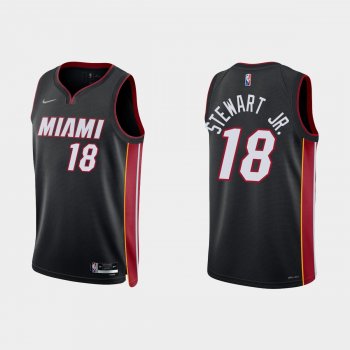 Miami Heat D. J. Stewart Jr. #18 Nike 2021/22 75th Anniversary Diamond Black Jersey Icon