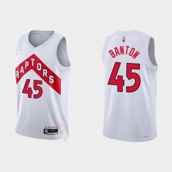 Toronto Raptors Dalano Banton #45 Nike 2021/22 75th Anniversary Diamond White Jersey Association