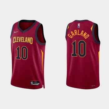 Cleveland Cavaliers Darius Garland #10 Nike 2021/22 75th Anniversary Diamond Wine Jersey Icon