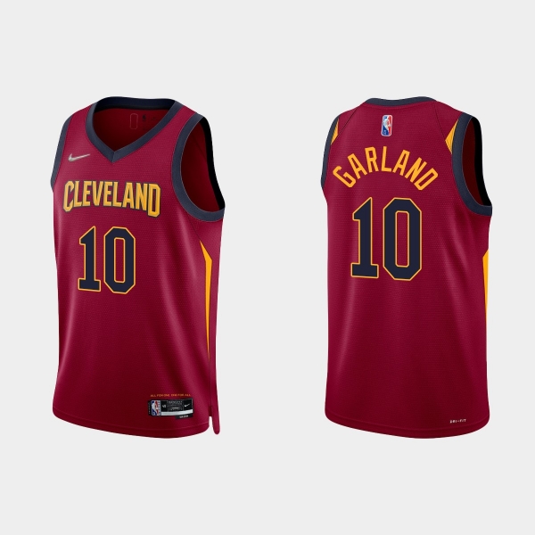 Cleveland Cavaliers Darius Garland #10 Nike 2021/22 75th Anniversary Diamond Wine Jersey Icon