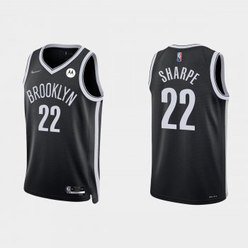 Brooklyn Nets DayRon Sharpe #22 Nike 2021/22 75th Anniversary Diamond Black Jersey Icon