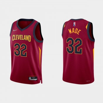 Cleveland Cavaliers Dean Wade #32 Nike 2021/22 75th Anniversary Diamond Wine Jersey Icon