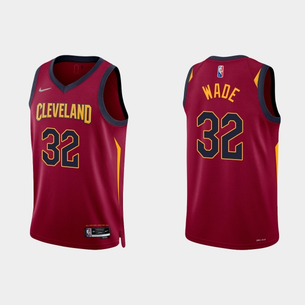 Cleveland Cavaliers Dean Wade #32 Nike 2021/22 75th Anniversary Diamond Wine Jersey Icon