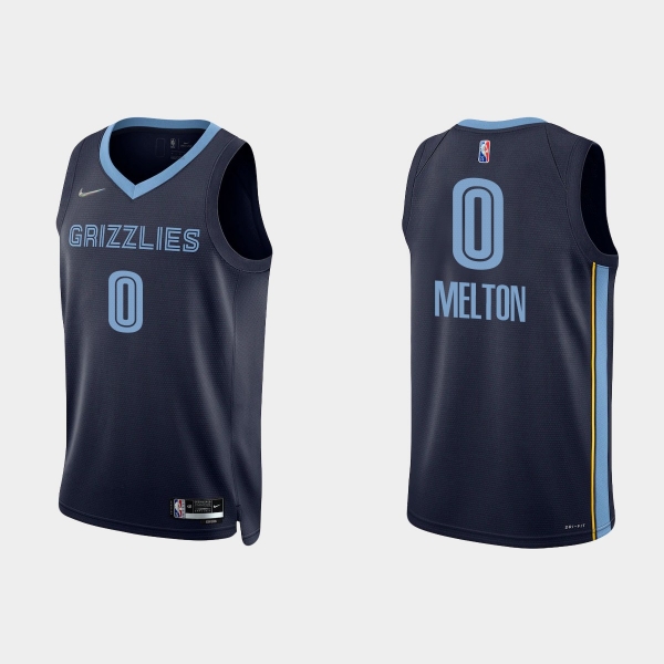 Memphis Grizzlies De'Anthony Melton #0 Nike 2021/22 75th Anniversary Diamond Navy Jersey Icon