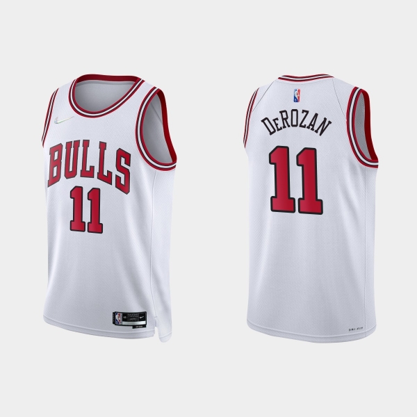 Chicago Bulls DeMar DeRozan #11 Nike 2021/22 75th Anniversary Diamond White Jersey Association