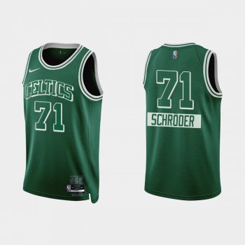 Celtics Dennis Schroder #71 Nike City Edition 75th Anniversary Green Jersey