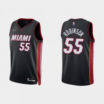 Miami Heat Duncan Robinson #55 Nike 2021/22 75th Anniversary Diamond Black Jersey Icon