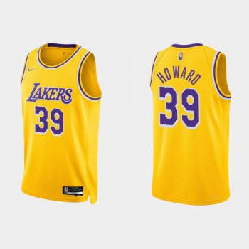 Los Angeles Lakers Dwight Howard #39 Nike 2021/22 75th Anniversary Diamond Gold Jersey Icon