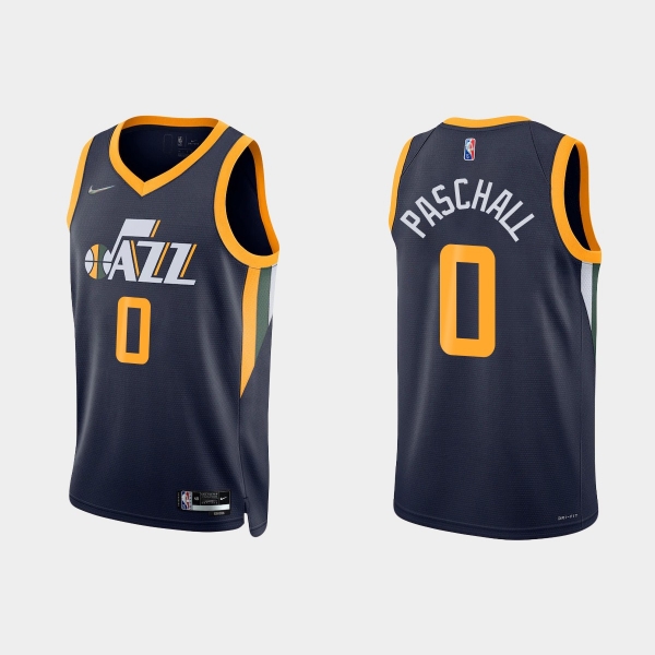 Utah Jazz Eric Paschall #0 Nike 2021/22 75th Anniversary Diamond Navy Jersey Icon