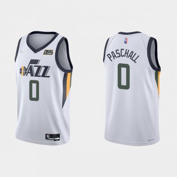 Utah Jazz Eric Paschall #0 Nike 2021/22 75th Anniversary Diamond White Jersey Association